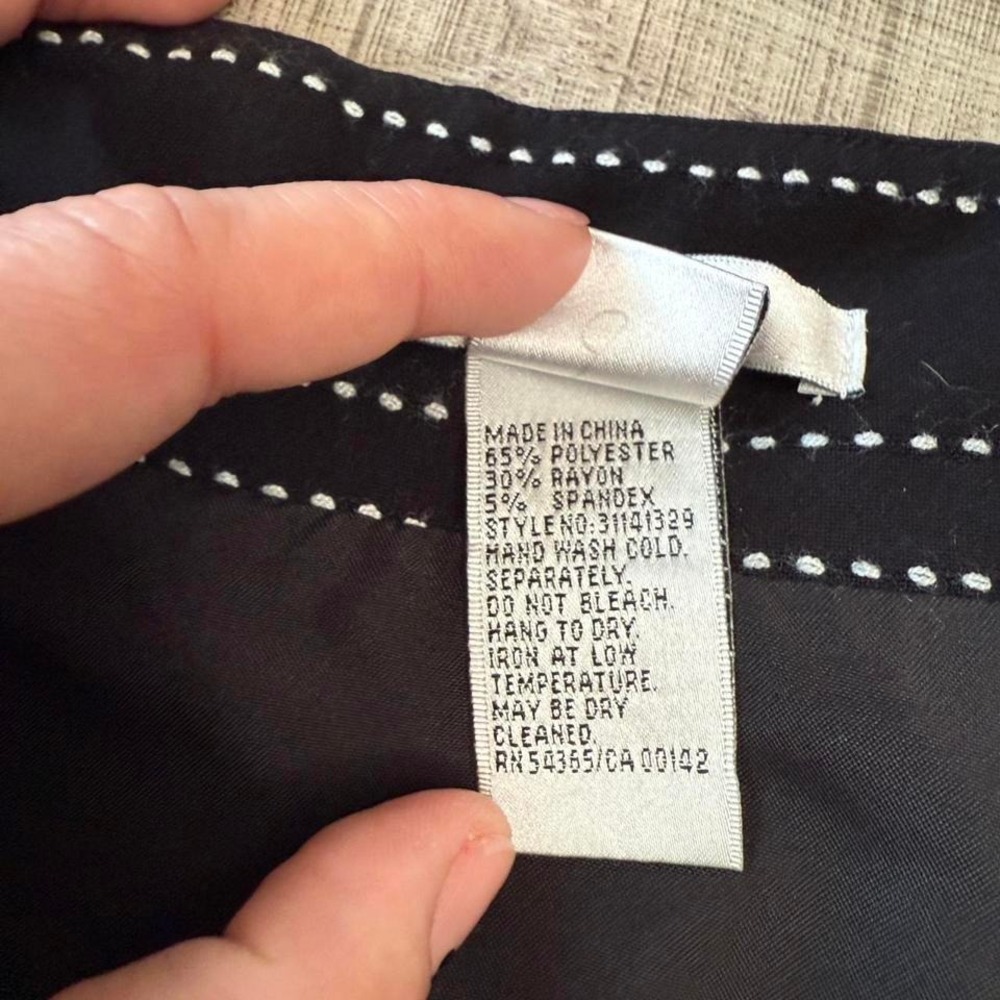 Nygård Collection black chevron stripe skirt (14) - Picture 4 of 6